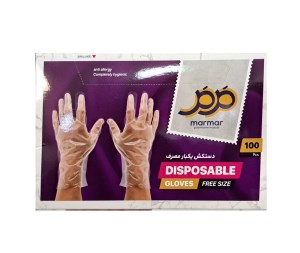 دستکش یکبار مصرف مرمر 100عددی