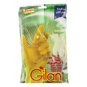 دستکش خانگی گیلان کوتاه دورنگ (ابی)