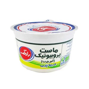 ماست پروبیوتیک کم چرب رامک 500گ