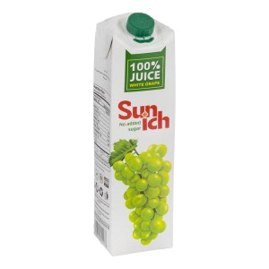 اب میوه انگور سفید سن ایچ پاکت 1ل