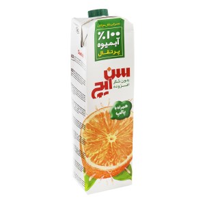 اب میوه پرتقال پالپ دار سن ایچ پاکت 1ل