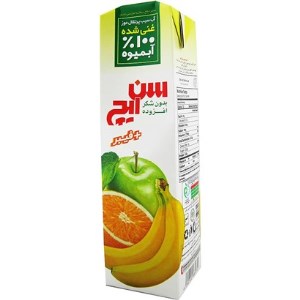 اب مخلوط پرتقال سیب موز غنی شده با فیبر سن ایچ 750مل