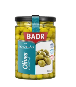 زیتون شور ریز شیشه بدر 650گ