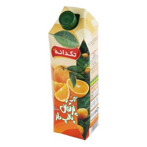 ابمیوه پرتقال پالپ دار تکدانه 1ل