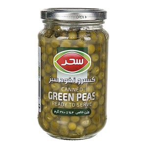 کنسرو نخودسبز سحر شیشه 380گ