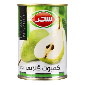 کمپوت گلابی سحر قوطی 410گ