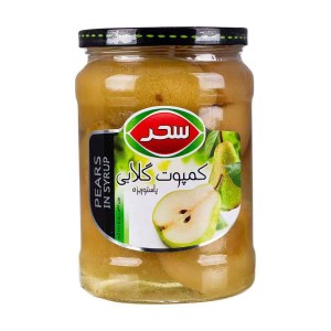 کمپوت گلابی سحر شیشه 660گ
