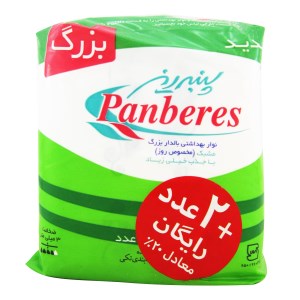 نوار بهداشتی پنبه ریز مسافرتی بالدار مشبک بزرگ روزانه (سبز)