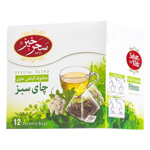 چای سبز کیسه ای سحرخیز 12عددی