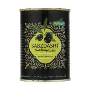 زیتون سیاه سبزدشت قوطی 380گ
