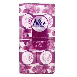 دستمال کاغذی سلفونی نایس 400برگ(8عددی)
