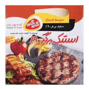 استیک برگر 90درصد شام شام 4عددی