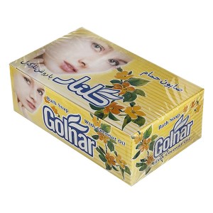 صابون حمام گلنار طرح چهره بسته 6عددی