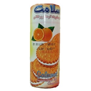 بیسکویت کرمدار لوله ای پرتقالی سلامت 400گ