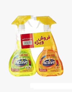 شیشه شوی اکتیو 2عددی