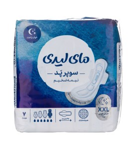 نوار بهداشتی مسافرتی سوپر پد رویه کتان مای لیدی خیلی خیلی بزرگ